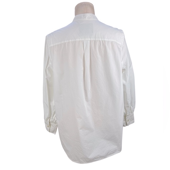 Scotch & Soda Cotton Poplin Balloon Sleeve Oversized Button Down Shirt - Picture 4 of 14